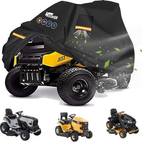 Lawn Mower Cover - Heavy Duty 600D Waterproof Windproof Tractor Cover with Vents for 183 x 137 x 117 cm and More (1/5)