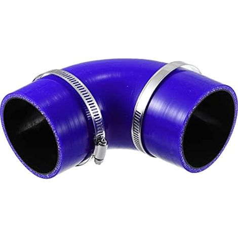 A 70mm 2.75" Réducteur Tuyau Silicone 90° Bleu 1pc (1/4)
