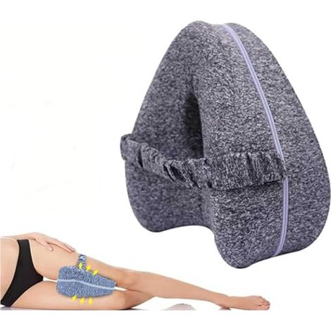 Oreiller de genou orthopédique en mousse mémoire – Coussin latéral ergonomique pour dormir – Soulage lombaires, hanches et jambes (1/5)