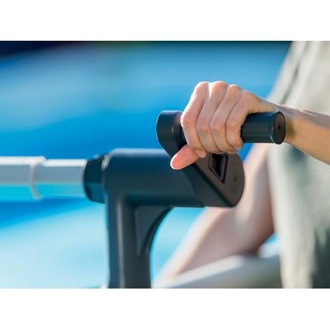 Enrouleur de bâche à bulles pour piscine tubulaire rectangulaire 5,49 x 2,74 m – Aluminium à visser – Épaisseur 160 microns – Compatible Intex