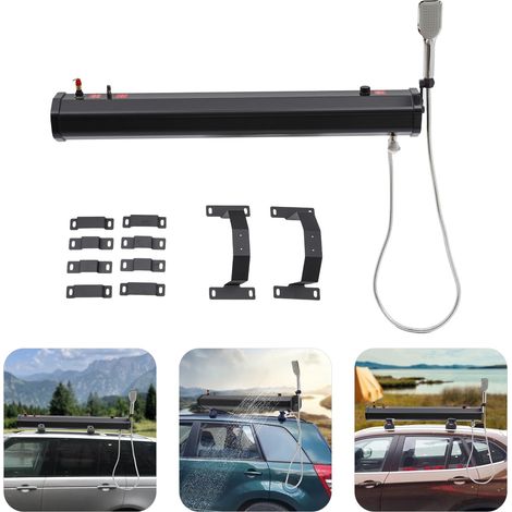 Réservoir d'eau pour Galerie de Toit Extérieure 18 L - Douche Solaire Camping avec Pommeau de Douche, Idéale pour Expéditions Tout-Terrain et Voyages Autonomes (1/5)