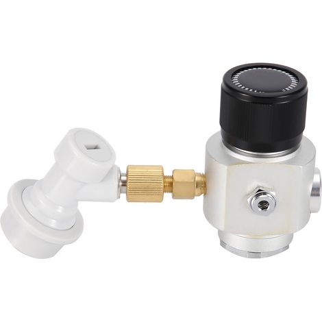 Régulateur de gaz CO2 miniature pour brassage amateur avec système de déconnexion à bille pour fût de gaz Corny Keg (1/5)