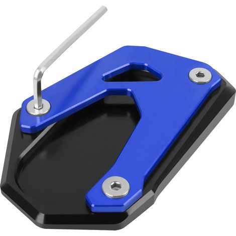 (Bleu) Compatible avec SUZUKI V-Strom 1050 DE 800 VSTROM V-Strom 1050XT 2023 : extension de béquille latérale CNC, plaque de support et coussinet Maxpower (1/4)