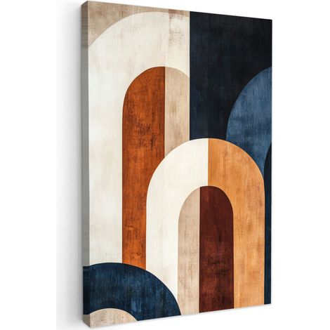 CUADRO EN LIENZO Abstracto - Formas - Azul oscuro Pinturas 40x60 cm
