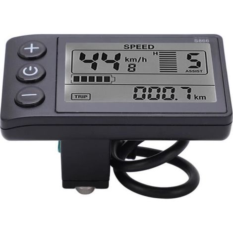 Compteur d\'affichage LCD - KEENSO - S866 - Écran rétroéclairé - Compatible 24V 36V 48V - Installation facile
