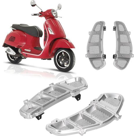 Grilles de radiateur gauche et droite pour moto Vespa GTS 250 300 2013-2020 (argent) (1/5)