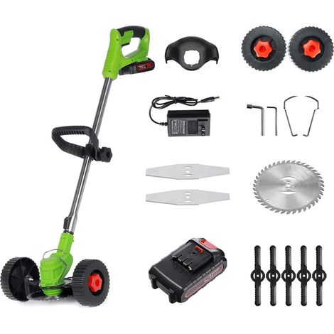 1800W 21V Tondeuse à Gazon électrique sans Fil Tondeuse à Gazon Mauvaises Herbes Longueur de Brosse Coupe réglable Outil d'élagage de Jardin (Color : 1 Battery, Size : D) (1/5)