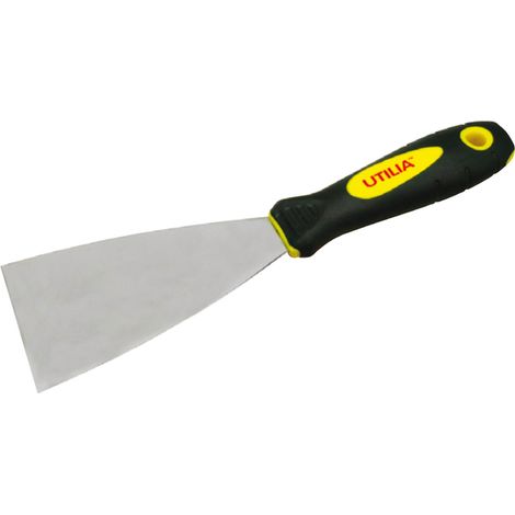 Utilia SPATOLA PER STUCCO INOX MOD. CLASSICO MANICO IN GOMMA  mm. 50 12.00 pz
