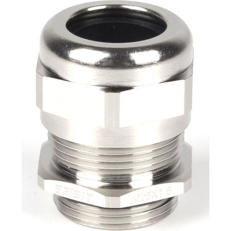 Presse-étoupe M25 x 1.5 en Laiton nickelé pour câble de 9mm à 16mm, , IP68 ( Prix pour Sachet de 10 ) (1/2)