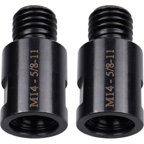 2 pièces Adaptateur pour meuleuse d'angle, connecteur femelle M14 vers mâle 5/8-11 . Adaptateur d'arbre pour meuleuse d'angle, connecteur d'interface, adaptateur de filetage