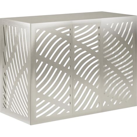 Copertura per condizionatore d'aria Argento 110 x 50 x 80 cm vidaXL