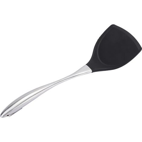 Spatule en silicone antiadhésive avec manche en acier inoxydable, ustensiles de cuisine (1/5)