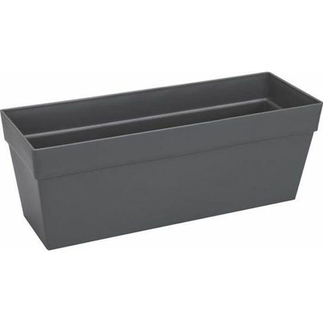 elho Loft Urban Blumenkasten grau anthrazit 10 Liter (1/2)