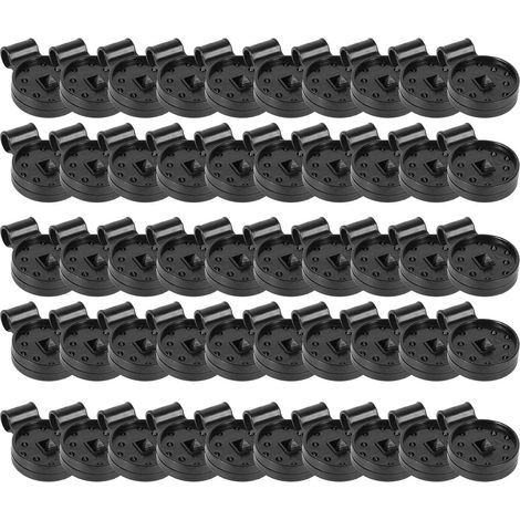 50 Gewächshausclips, Schattiernetzclips, Planenclips, schwarze Clips für Gewächshaus-Schattierungsnetze, Vogelschutznetze für den Garten, landwirtschaftliche Sonnenschutznetze