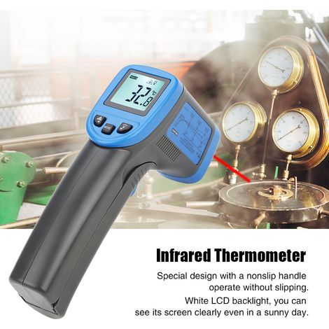 Thermomètre numérique sans contact sans contact ST600 avec écran LCD et pistolet de température laser infrarouge (-32-600℃) (1/5)