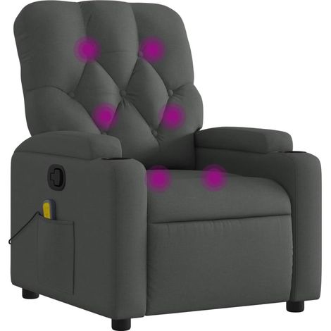 Maison Exclusive - Massage-Relaxsessel, Stoff, Dunkelgrau