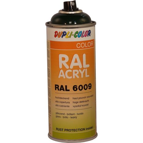 Vernis acrylique vert sapin RAL 6009 dupli-color 400 ml en spray (1/2)