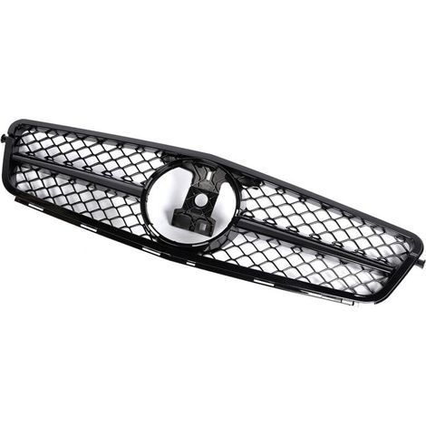 Calandre de pare-choc avant noire pour voiture AMG, compatible avec Mercedes Benz classe C W204 08-14 (1/5)