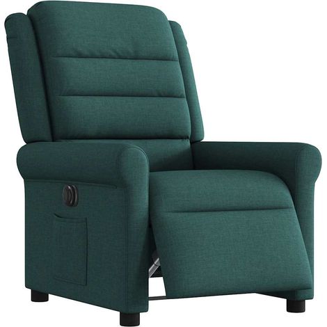 Fauteuil de Salon，Chaise，Fauteuil inclinable électrique Vert foncé Tissu CFW383993 (1/5)