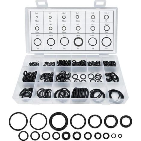 225 pièces Assortiment de Joints Toriques en Caoutchouc,Joint torique karcher O Ring D'etanchéité Universels, 18 tailles Dimensions 3 22mm pour Plomberie, Injecteur ou Robinet, etc. (1/5)
