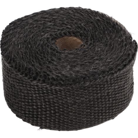 Rouleau de bande isolante thermique en fibre de verre noir pour échappement moto et voiture (1/5)