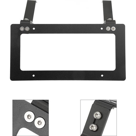 Cadre de plaque d'immatriculation avant en aluminium noir pour Tesla Model Y 2017-2022 (1/5)