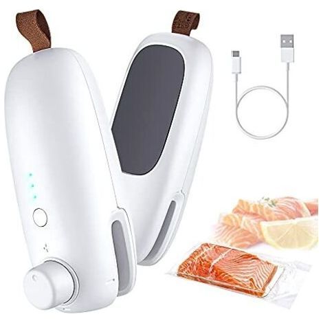 Mini scelleuse de sacs, scelleuse de sacs 2 en 1, scelleuse de sacs rechargeable par USB, scelleuse de sacs portable pour découper et sceller les sacs, machine de thermoscellage, scel (1/5)