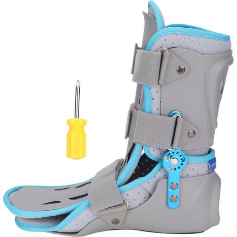 Attelle de fixation pour pied tombant taille M - Stabilisateur de cheville réglable à 360° avec protection respirante, attelle orthopédique droite. (1/5)