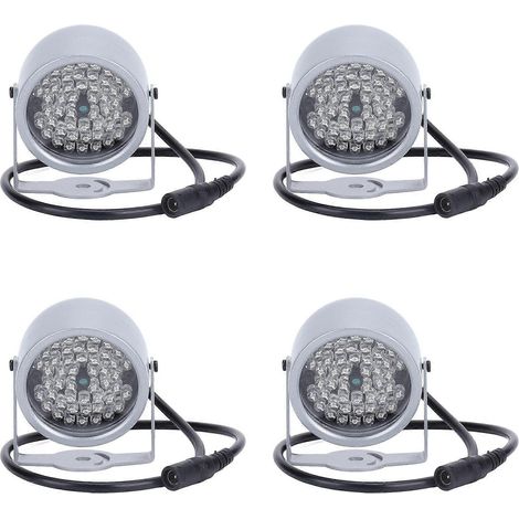 4 illuminateurs IR lampe infrarouge de vision nocturne étanche à 48 LED pour intérieur (1/5)