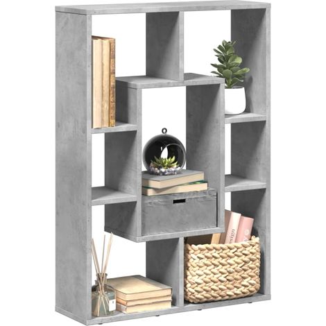 Bücherregal Betongrau 63x20x90 cm Holzwerkstoff