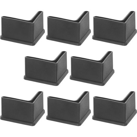 CCYKXALot de 8 Embouts en Caoutchouc Noir 50x50mm pour Pieds de Meubles,Tapis antidérapants pour échelle,Protections d’Angle,Accessoires pour lit et Chaise (1/5)