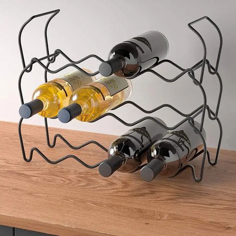 Set 3 Portabottiglie Impilabili Cm 44x15x13/34 Touch Therm Wine Bar-12 Lava