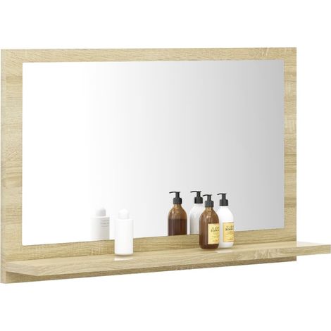 Miroir de salle de bain Chêne sonoma 60x10,5x37 (1/5)