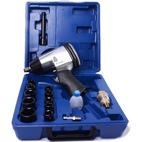 TrAdE Shop Traesio - Pistola Avvitatore Pneumatico Pressione Aria Con Valigia E Bussole Crv - (1/2)