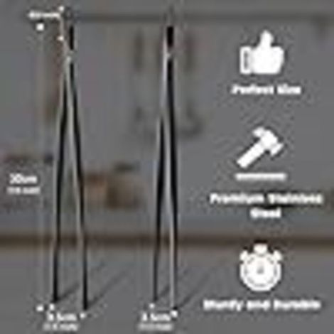 Lot de 2 Pince de Cuisine - Inox - 25.5-30 cm - Antidérapante - Résistante à la chaleur (1/5)