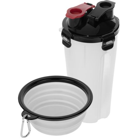 PrimeMatik - Gamelle pliable en caoutchouc pour animaux 350 ml blanc (1/5)