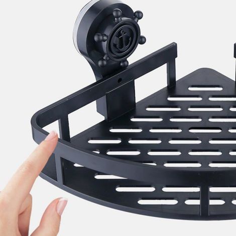 1 Étagère douche, triangulaire, ventouse forte, réglable, sans perçage, salle de bain, cuisine (1/5)