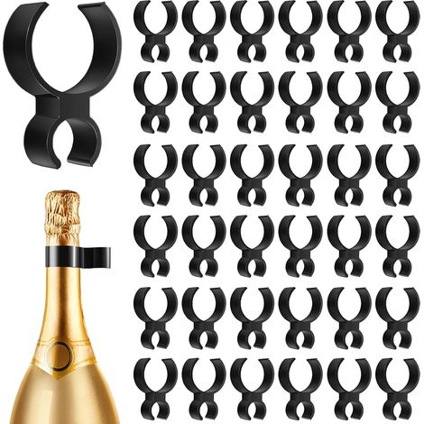 NineClouds 48 pièces pinces à bouteille de champagne pinces de sécurité à support unique pour bouteille de champagne pour bougie (1/5)