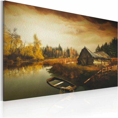 Tableau village idyllique - 120 x 80 cm (1/4)