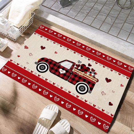 Tapis De Sol - Tapis D'Accueil Non Glissant En Polyester - Pour Salle De Séjour Chambre À Coucher Entrée Cuisine - 60 X 90 Cm - 1 Pièce (1/3)