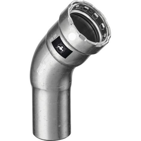 Pliage à 45 degrés avec SC Megapress S 4326.1 en acier de 3/8 pouce revêtu de Zn-Ni.