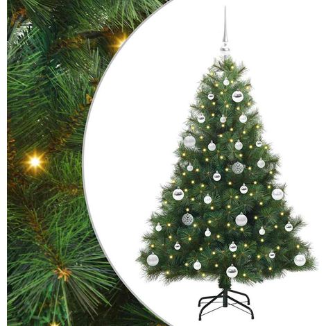 vidaXL Albero di Natale artificiale con 150 LED Verde 150 cm PE e PVC (1/5)