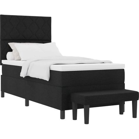 Maison Exclusive - Letto a molle con testiera Nero 100 x 200 cm Tessuto (1/5)