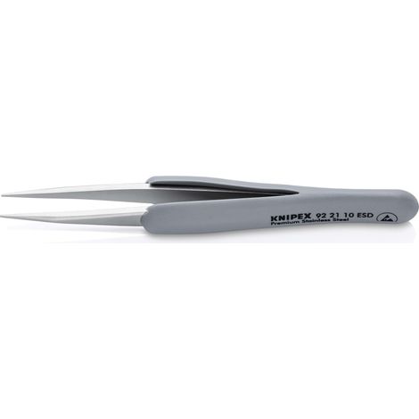 KNIPEX 92 21 10 ESD Präzisionspinzette mit gummiertem Griff ESD gummierter Griff 123 mm (1/5)