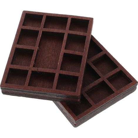 Présentoir à bijoux en bois compatible avec 2 supports miniatures pour colliers et bracelets. (1/5)