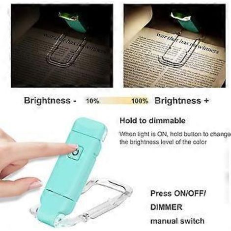 Lampe de Lecture pour Livre Lampe Liseuse Rechargeable USB 3 Rglages de Luminosit pour la Protection des yeux, Flexible Lampe Pince pour Lire au Lit p