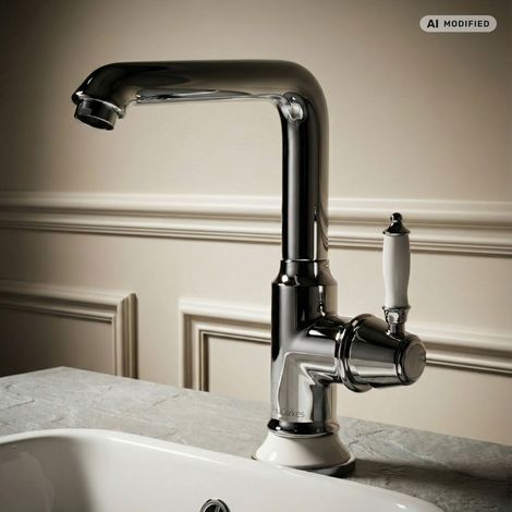 PaulGurkes Robinet de lavabo rétro pour cuisine, mitigeur nostalgique, robinet vintage (1/5)