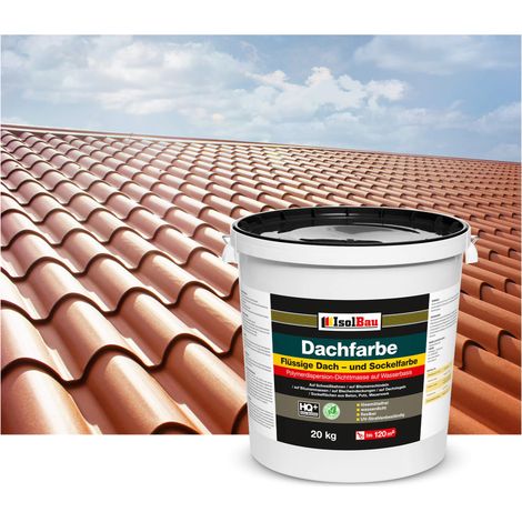 Vernice per tetti IsolBau Dachfarbe Rosso Mattone 20 kg (1/5)