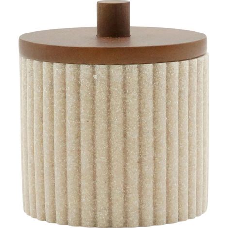 Pot à Cotons Design "Niagara" 10cm Naturel