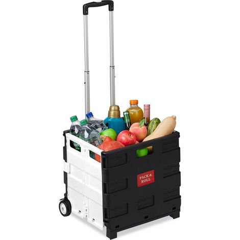 Folding shopping trolley